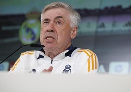 Carlo Ancelotti, en conferencia de prensa.