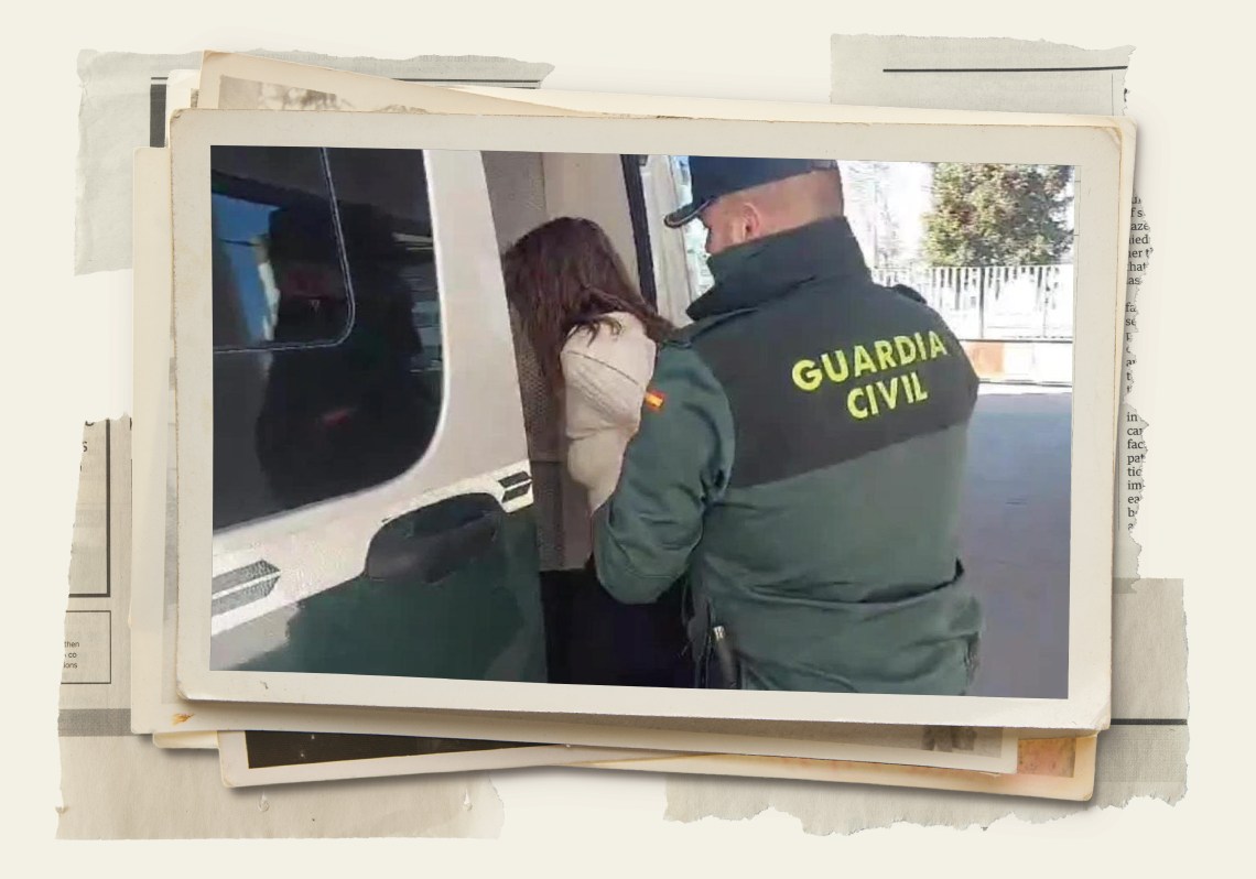 Shirin M. es detenida por la Guardia Civil en Canena (Jaén).