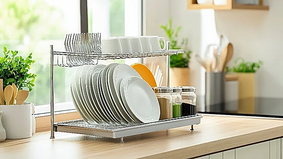 Mantén  tu cocina ordenada con estos prácticos escurreplatos