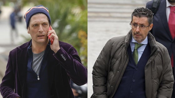 Alberto Luceño y Luis Medina en su entrada al juzgado.