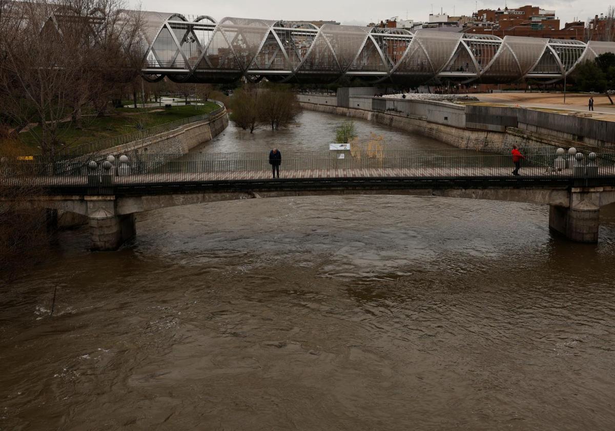 El río Manzanares, a su paso por la capital.