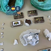 Parte de lo que la Policía Nacional ha encontrado en el narcopiso