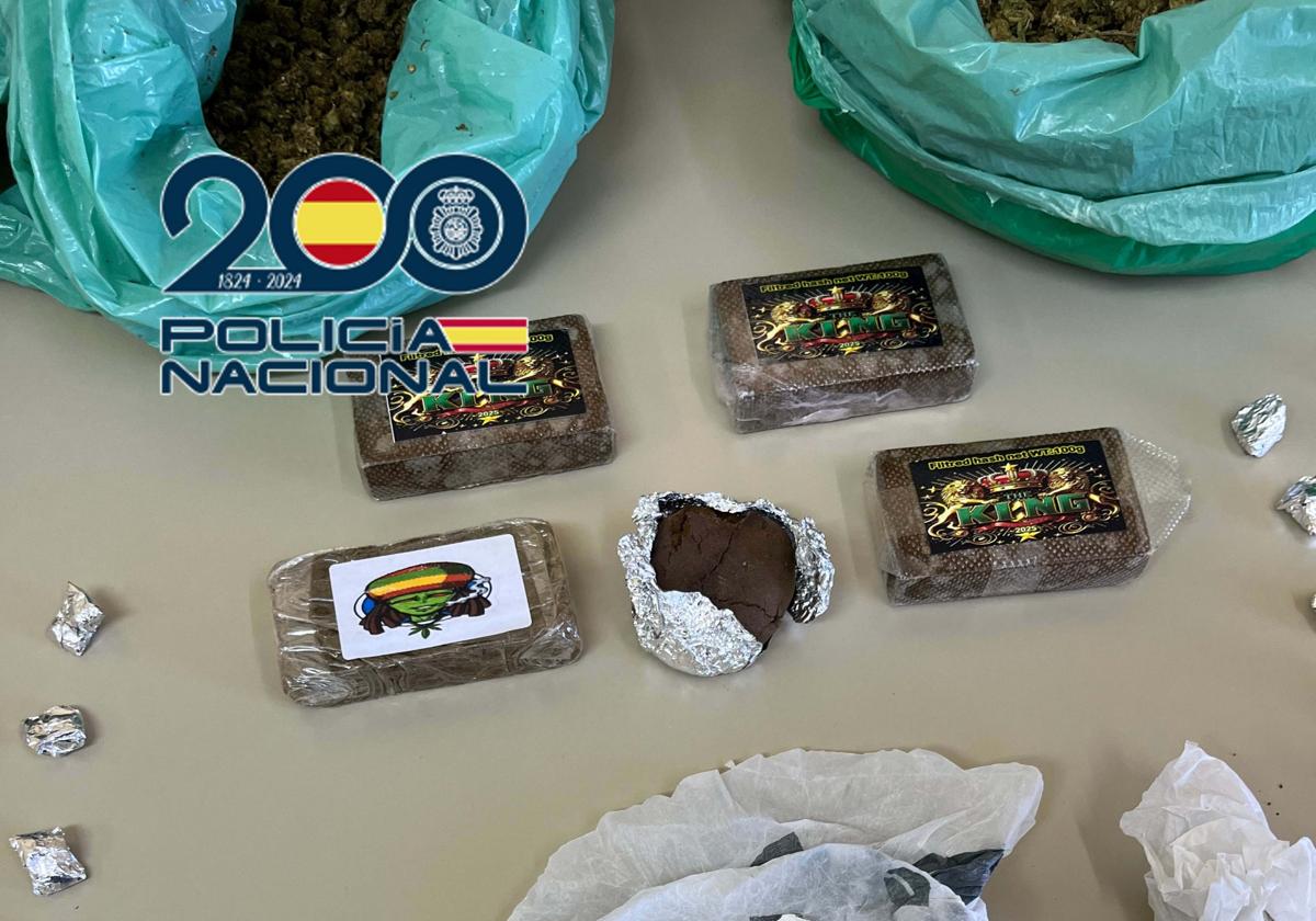 Parte de lo que la Policía Nacional ha encontrado en el narcopiso