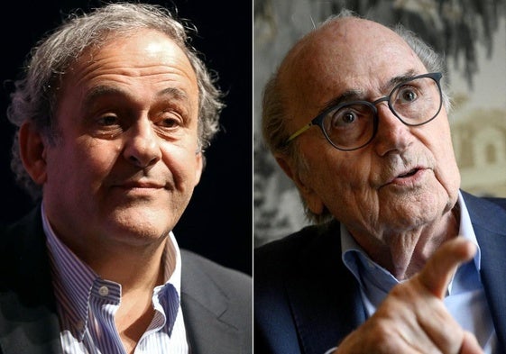 Michel Platini y Joseph Blatter