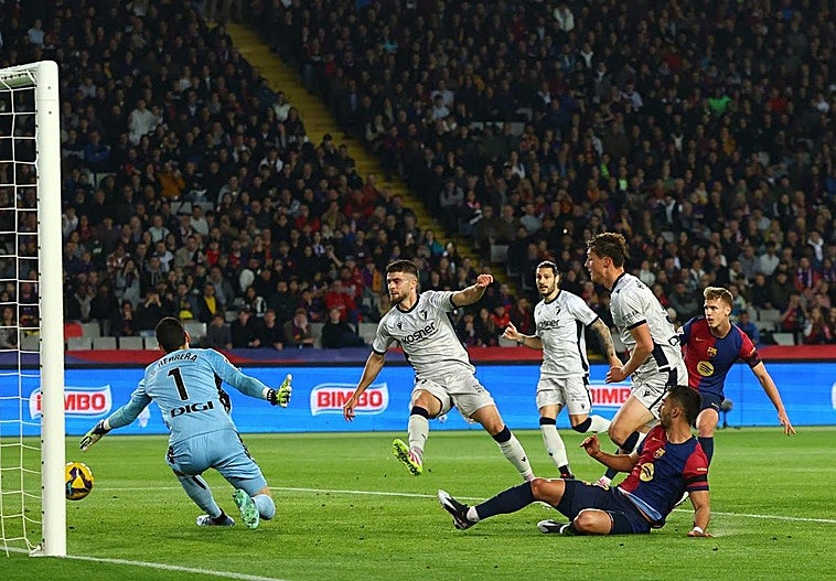 Los goles del cómodo triunfo azulgrana ante Osasuna