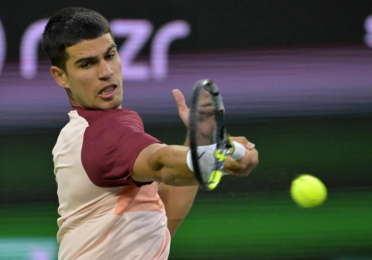 Carlos Alcaraz, durante el Masters 1.000 de Indian Wells.