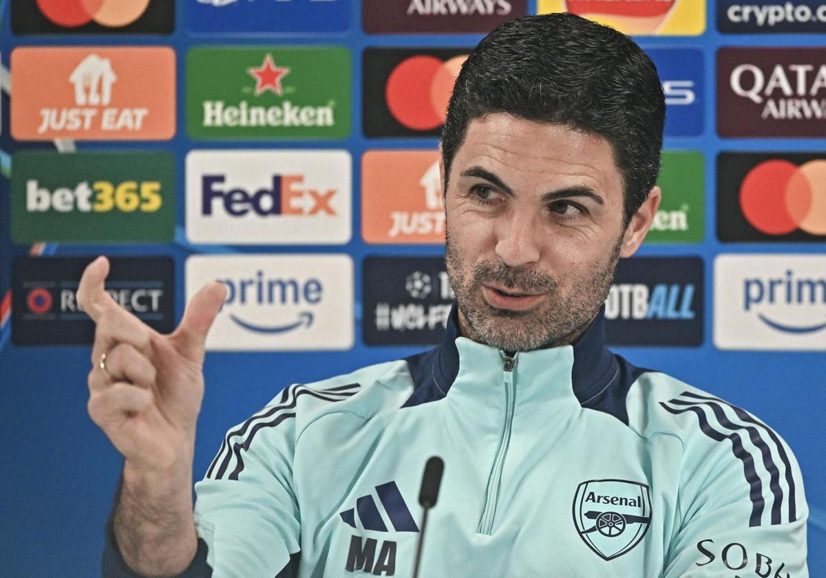 Mikel Arteta, en conferencia de prensa.