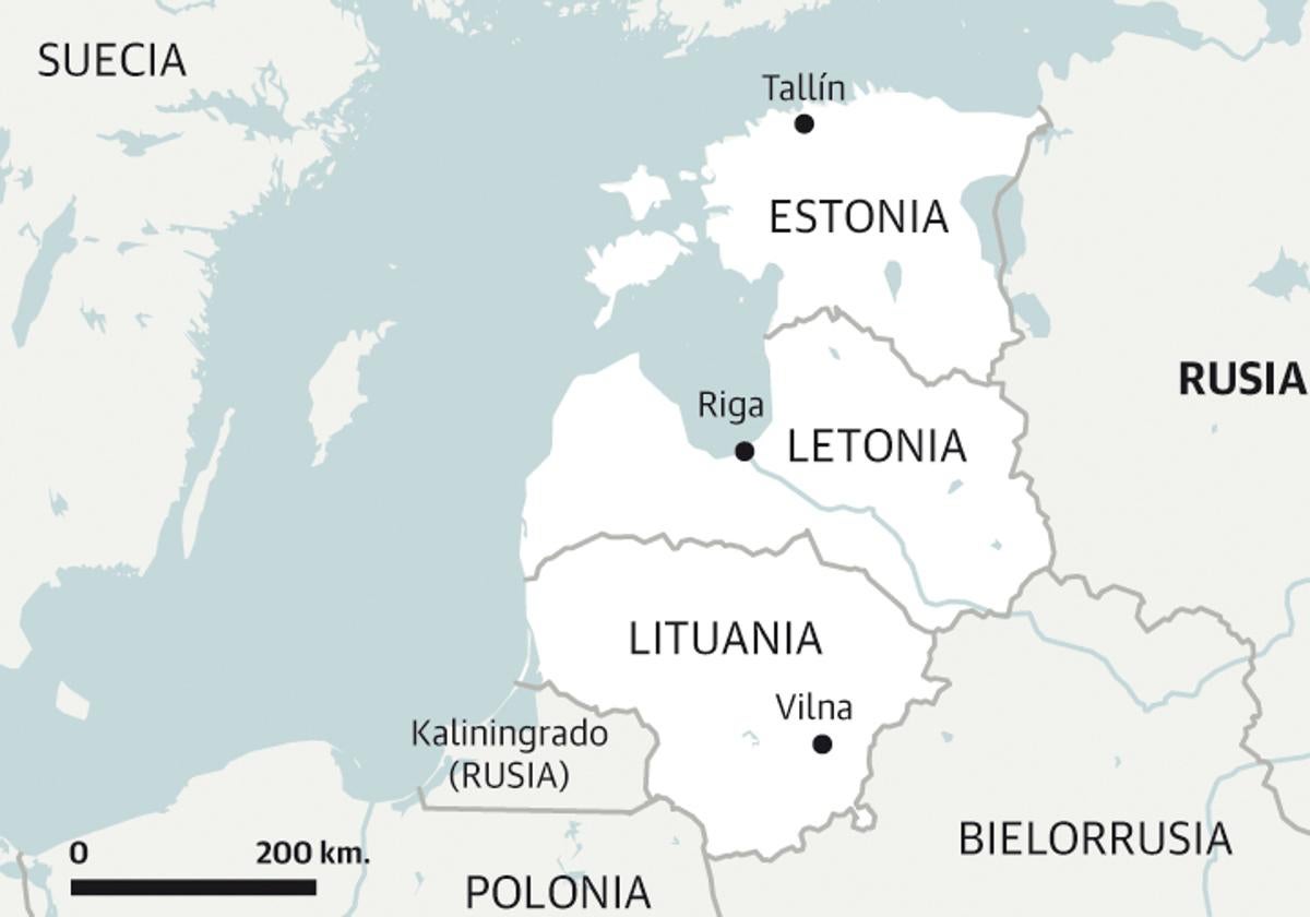 Mapa de la región báltica
