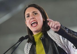 Irene Montero interviene este sábado en la Asamblea Ciudadana de Podemos celebrada en la Casa de Campo en Madrid.