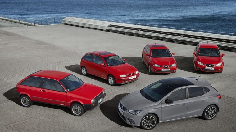 Cinco generaciones de SEAT Ibiza