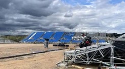 El miniestadio modular ya va tomando color: conservará las porterías de La Romareda