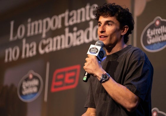 Marc Márquez, en conferencia de prensa en Madrid.