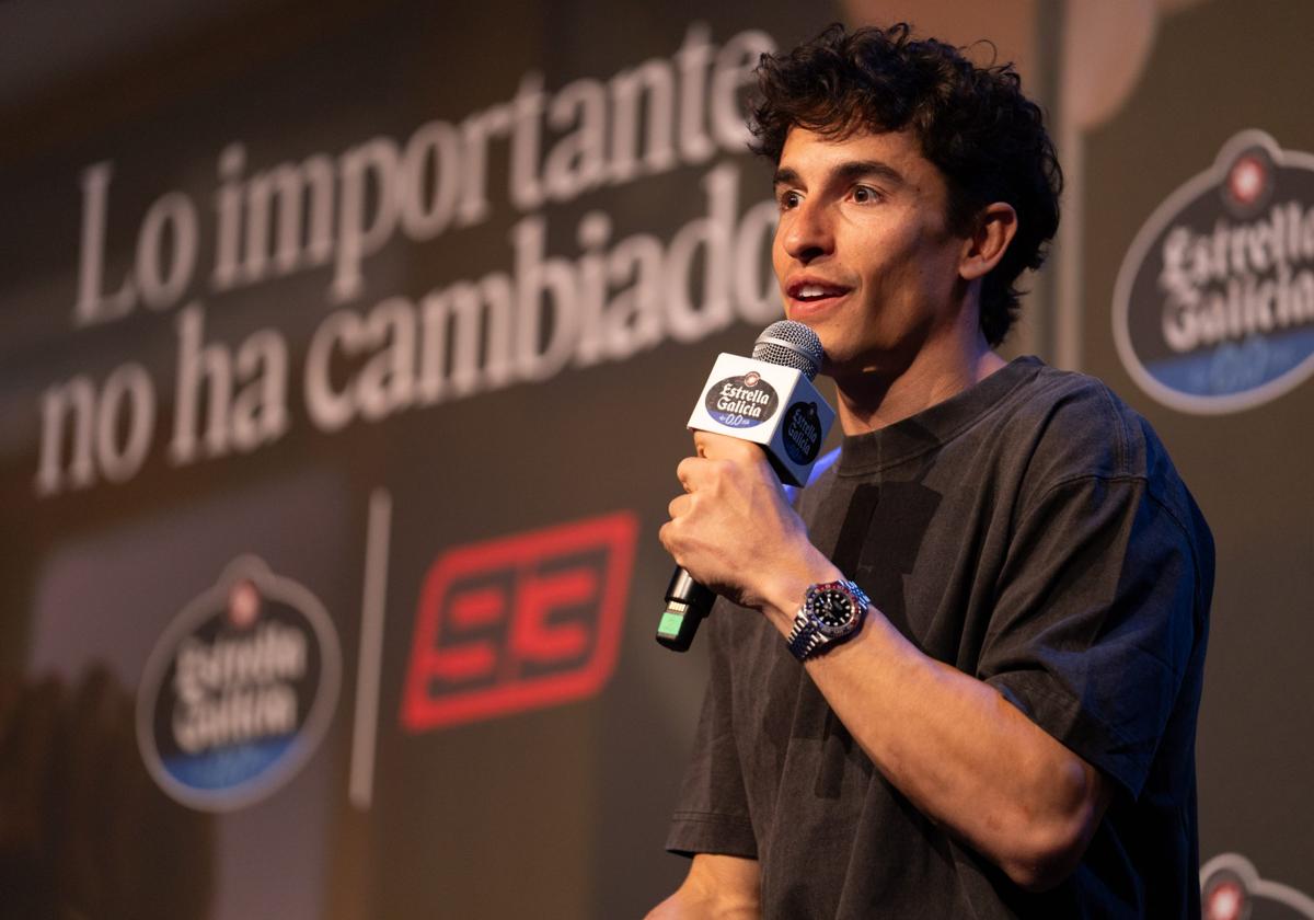 Marc Márquez, en conferencia de prensa en Madrid.