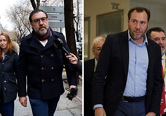 El ministro de Transportes, Óscar Puente, y el hermano de Koldo García, Joseba.