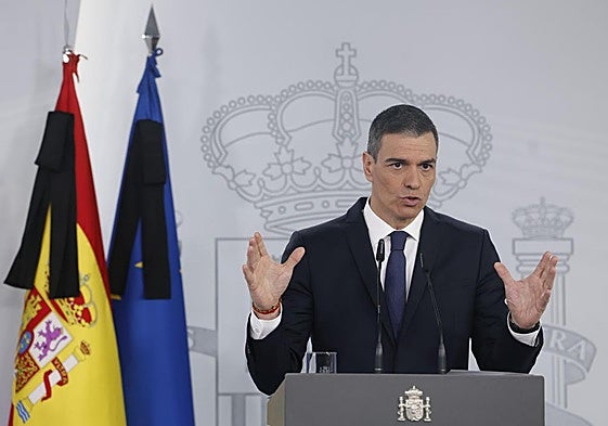 Pedro Sánchez, en la comparecencia tras el Consejo de Ministros