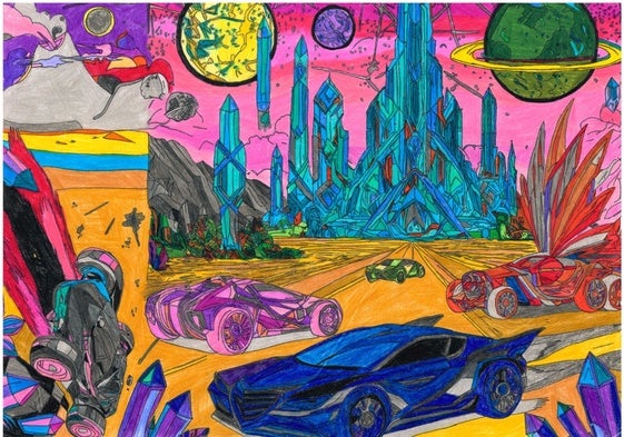 Uno de los dibujos ganadores de 'Toyota Dream Car' 2024-2025