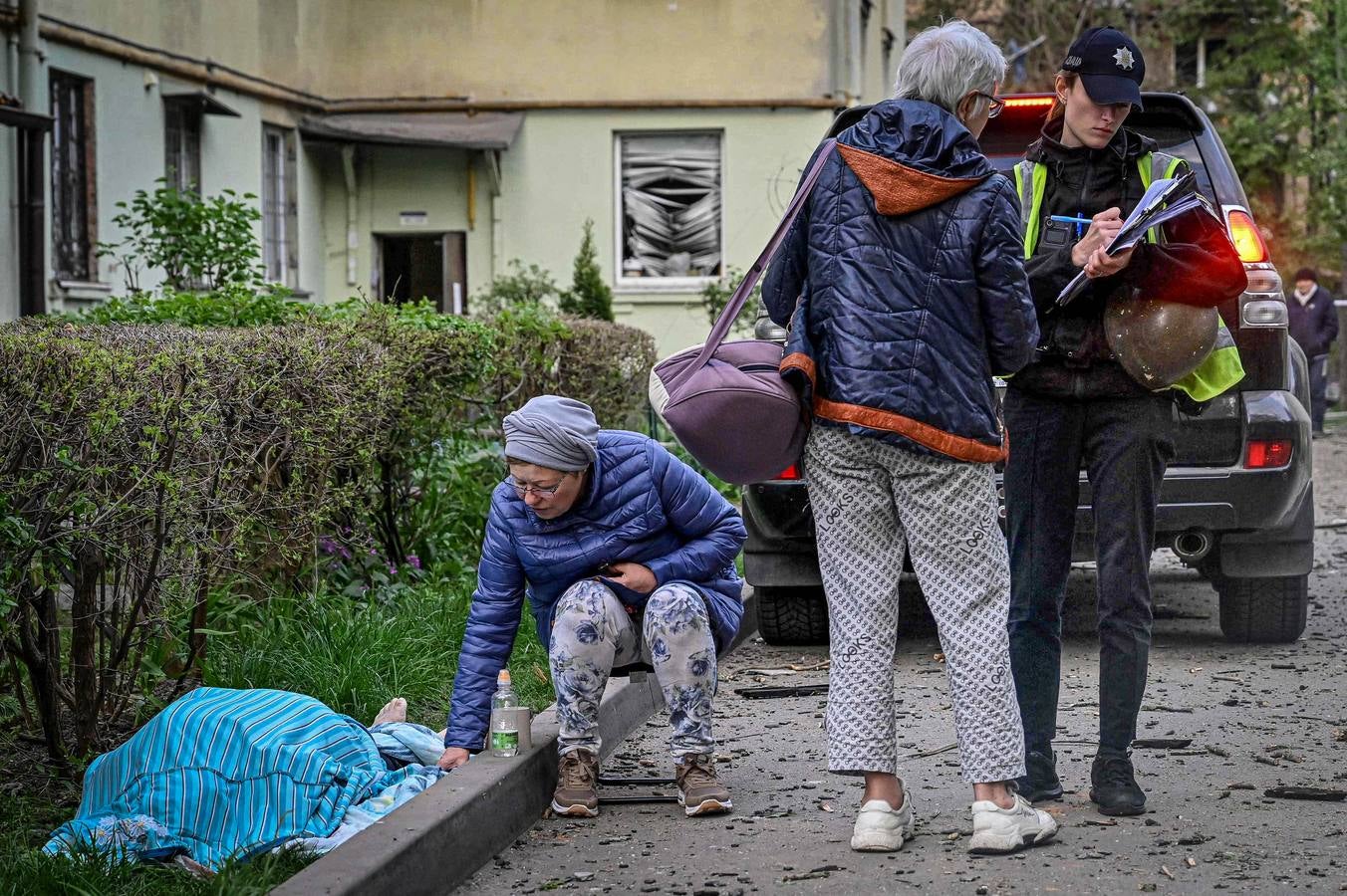 Las terribles imágenes del bombardeo ruso sobre Kiev