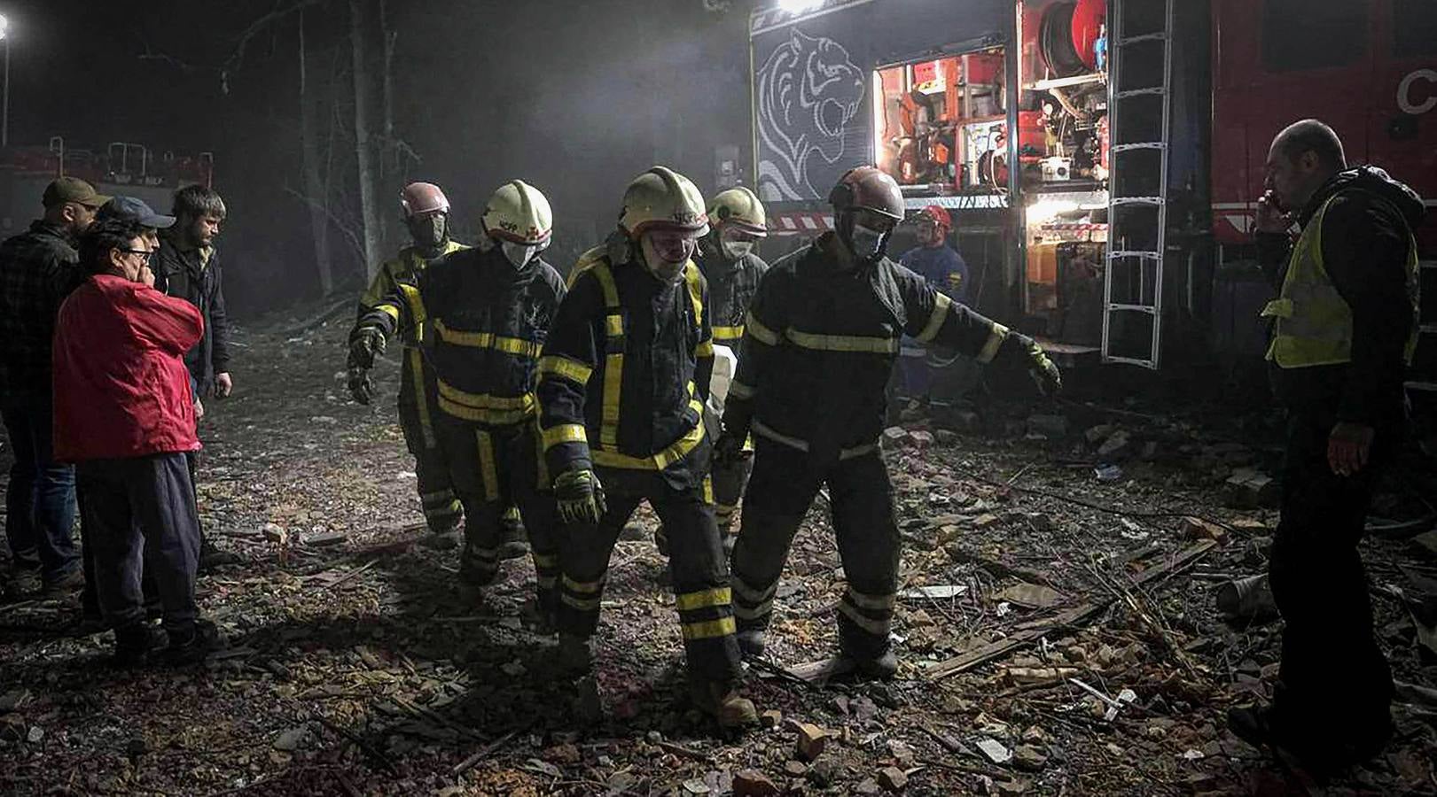Las terribles imágenes del bombardeo ruso sobre Kiev