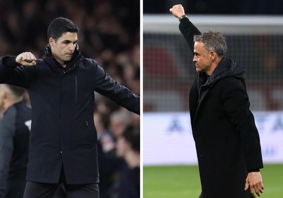 Las pizarras de Arteta y Luis Enrique hacen soñar a Arsenal y PSG con la 'orejona' que les falta