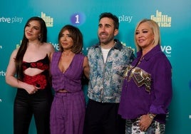 Inés Hernand, María Patiño, Aitor Albizua y Belén Esteban.