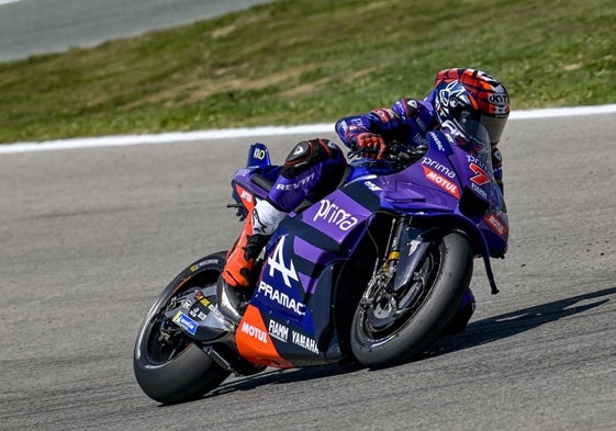 Augusto Fernández sobre la Moto2 de Prima Pramac.