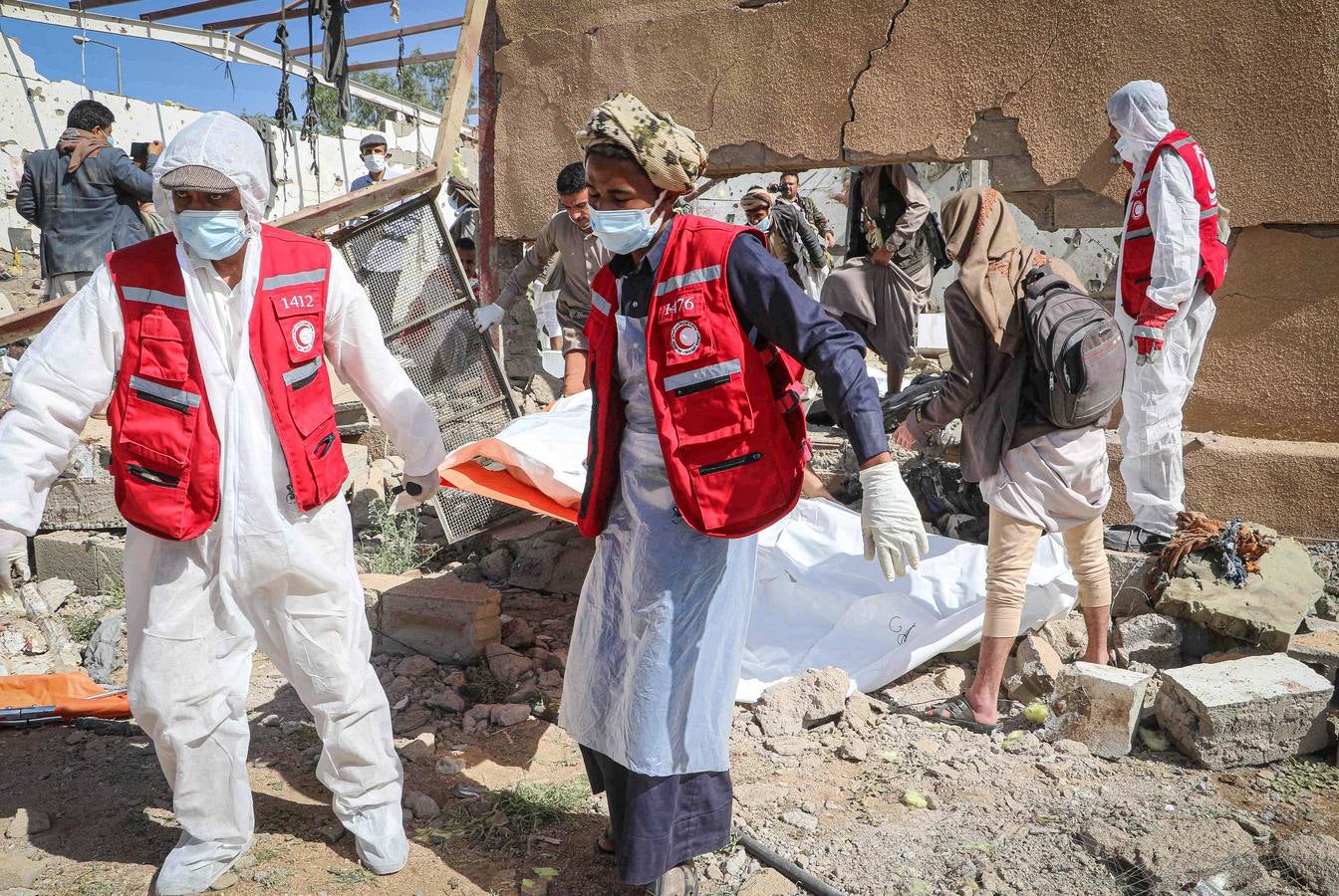 Las imágenes del bombardeo sobre Saada, que han dejado 68 muertos