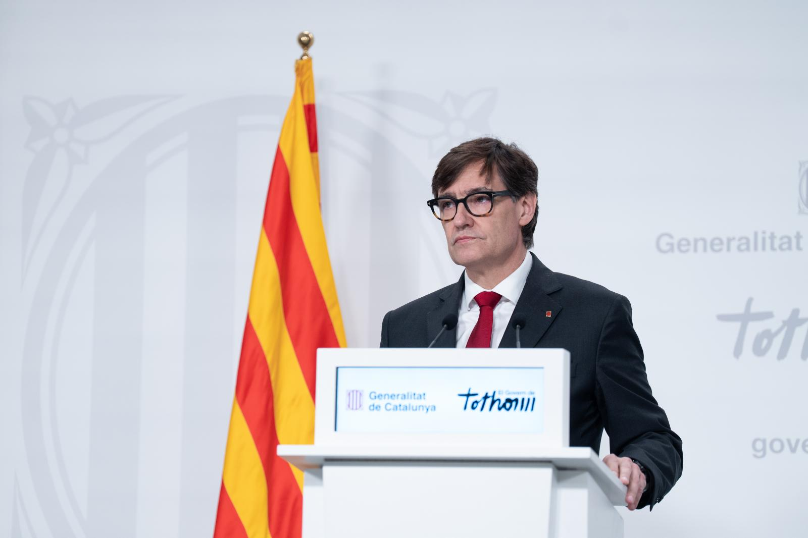 The President of the Generalitat of Catalonia, Salvador Illa