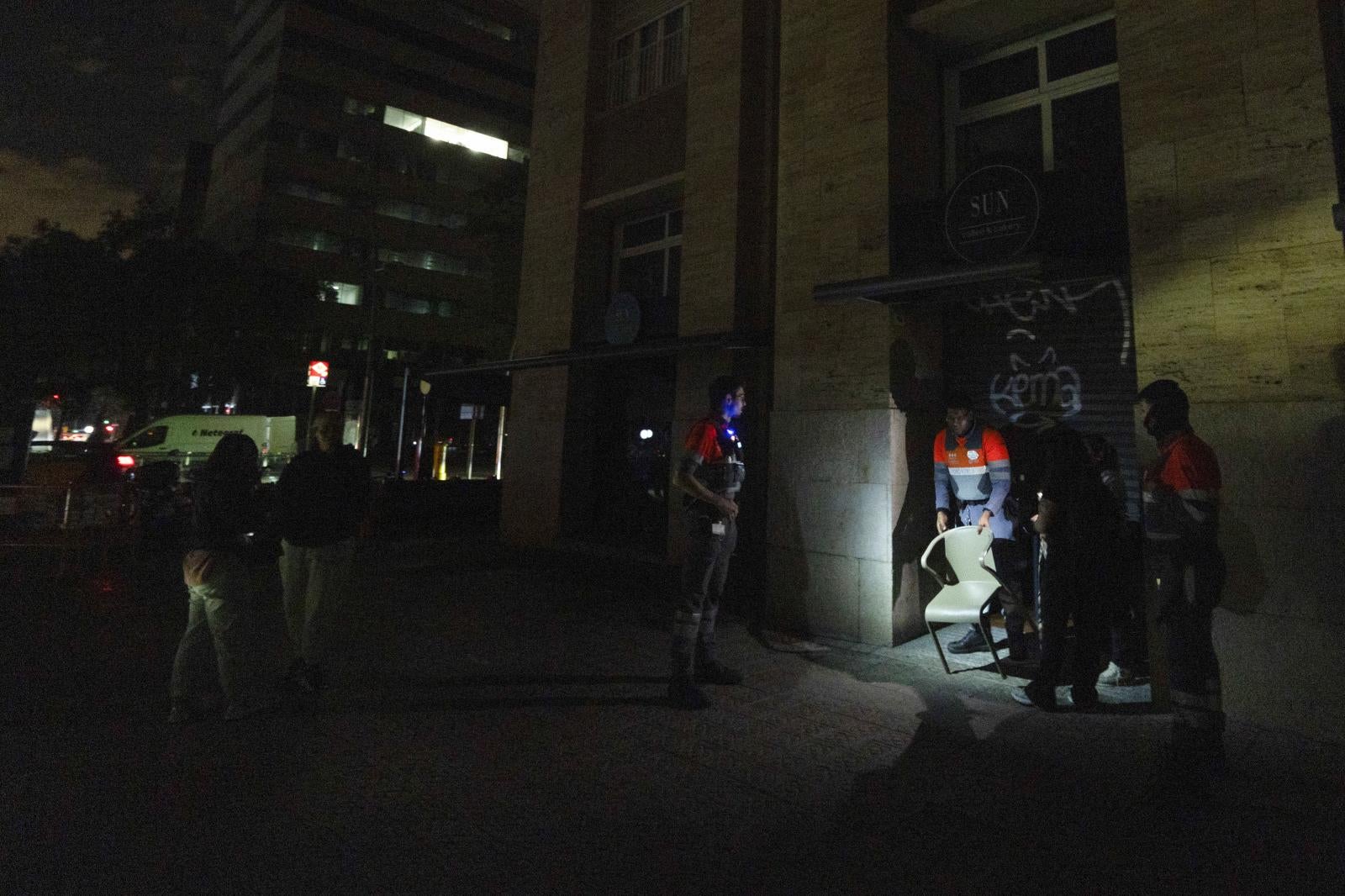 Imagen del apagón del pasado lunes en Barcelona.