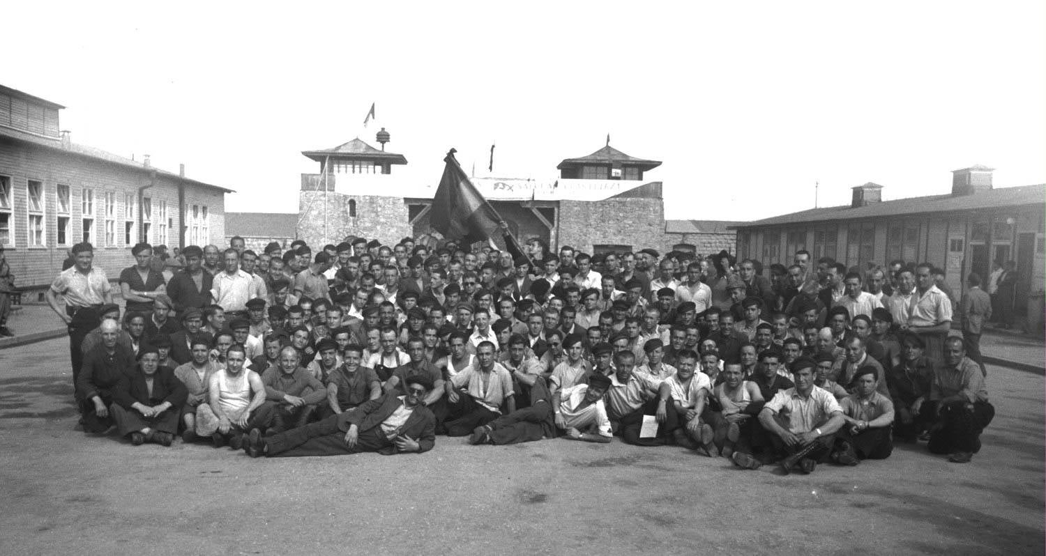 Grupo de republicanos supervivientes. Foto: Amical de Mauthausen