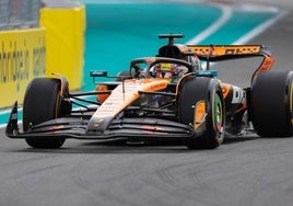 Oscar Piastri, durante los libres del Gran Premio de Miami.