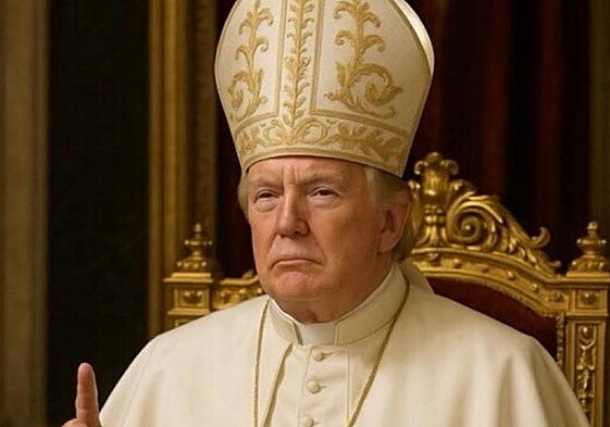 Donald Trump, vestido como papa gracias a la Inteligencia Artificial.
