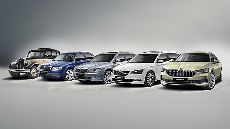 Cinco generaciones del Skoda Superb