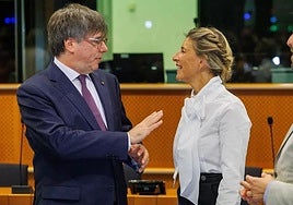 Carles Puigdemont y Yolanda Díaz.