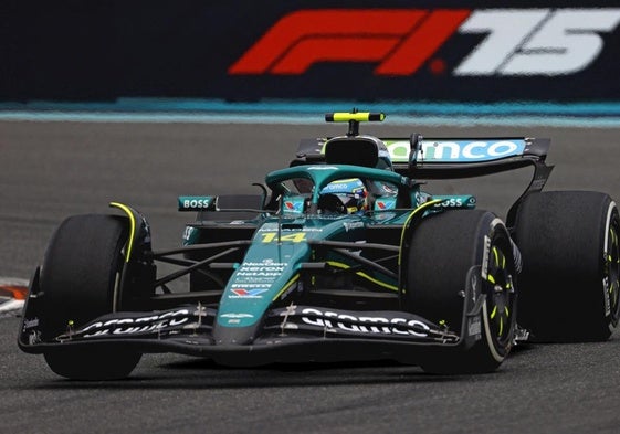 Fernando Alonso, en la reciente carrera de Miami.