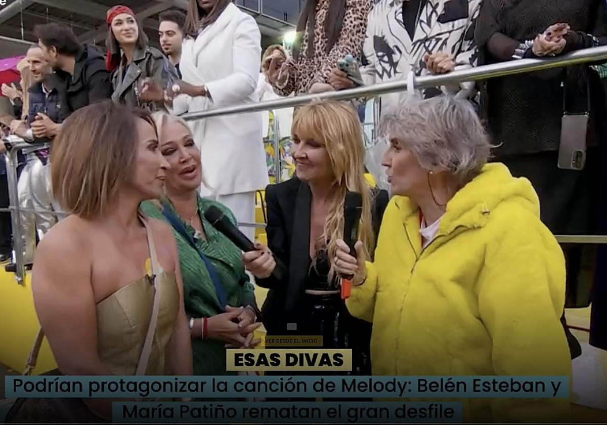 María Patiño y Belén Esteban, entrevistadas por Cayetana Guillén Cuervo y Paloma del Río.