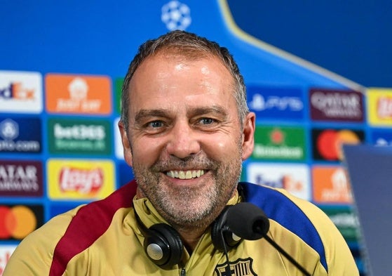 Hansi Flick, durante su rueda de prensa previa al duelo ante el Inter.