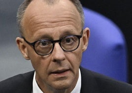 El conservador Friedrich Merz durante la fallida investidura.