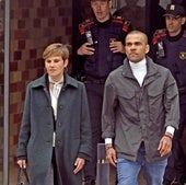 Dani Alves a su salida de la cárcel.