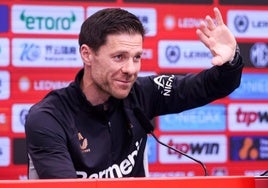 Xabi Alonso, en conferencia de prensa.