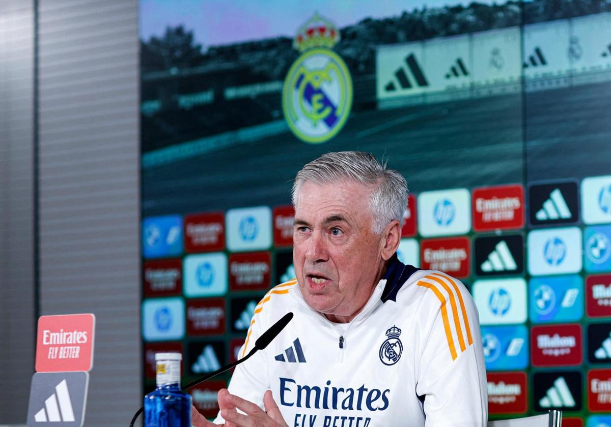 Carlo Ancelotti, at the press conference before the classic.