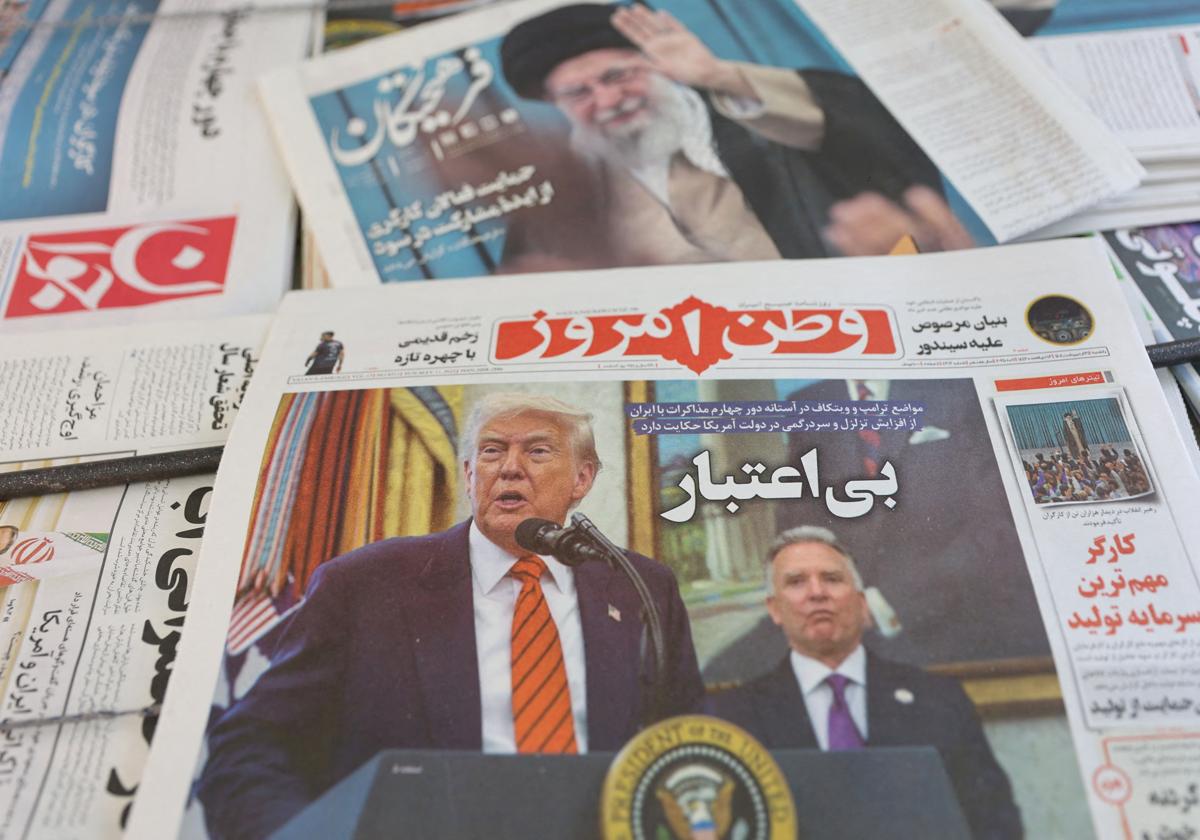 Trump y Witkoff, en la portada de un periódico iraní.