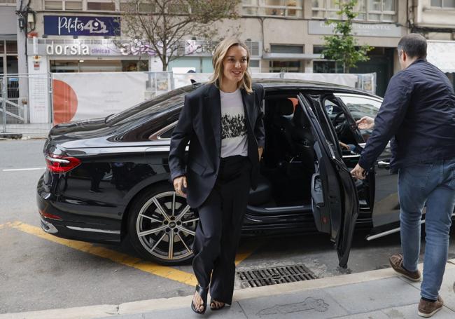 Marta Ortega, a la llegada el viernes al festejo de los 50 años de Zara en A Coruña.