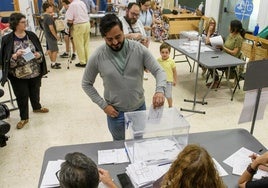 Alvise Pérez, votando en las pasadas elecciones europeas del pasado 8 de junio