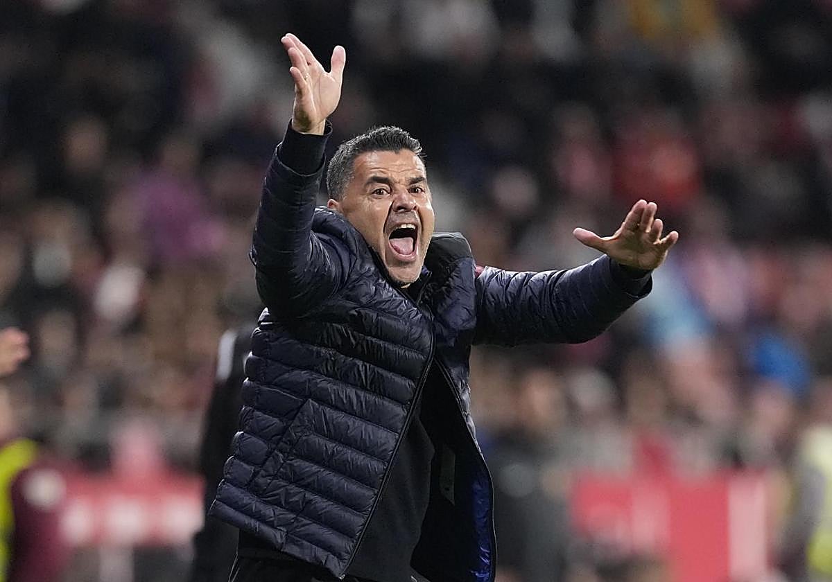 Míchel Sánchez, entrenador del Girona.