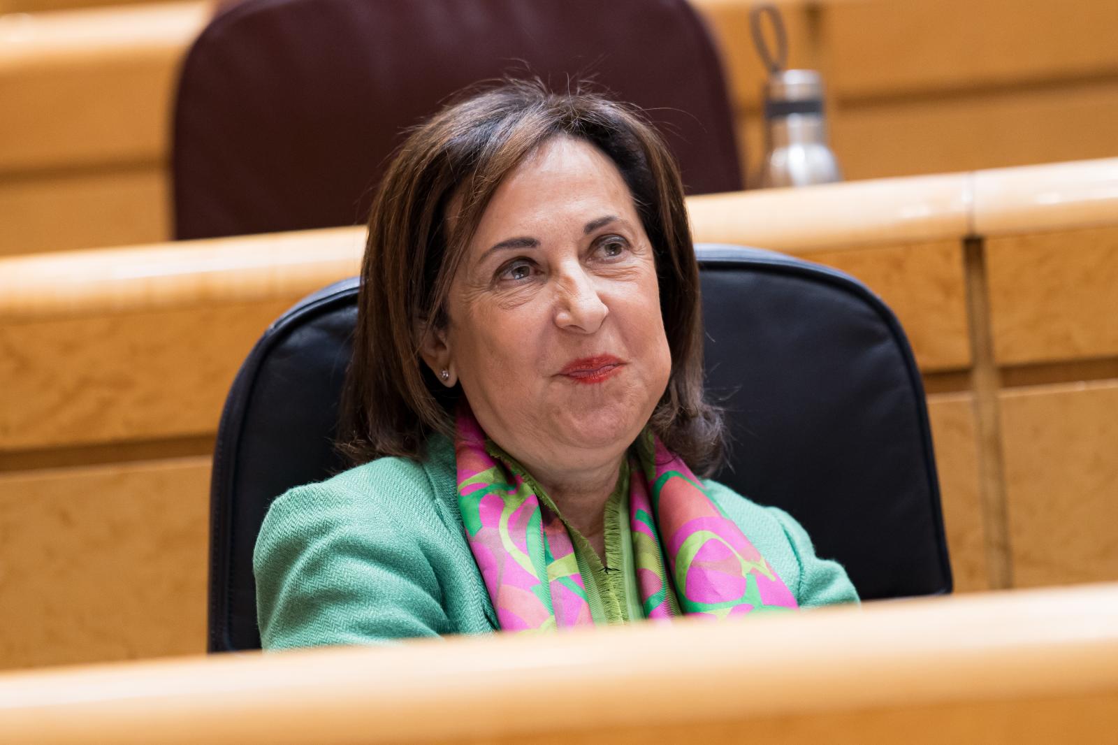 La ministra de Defensa, Margarita Robles, durante una sesión plenaria