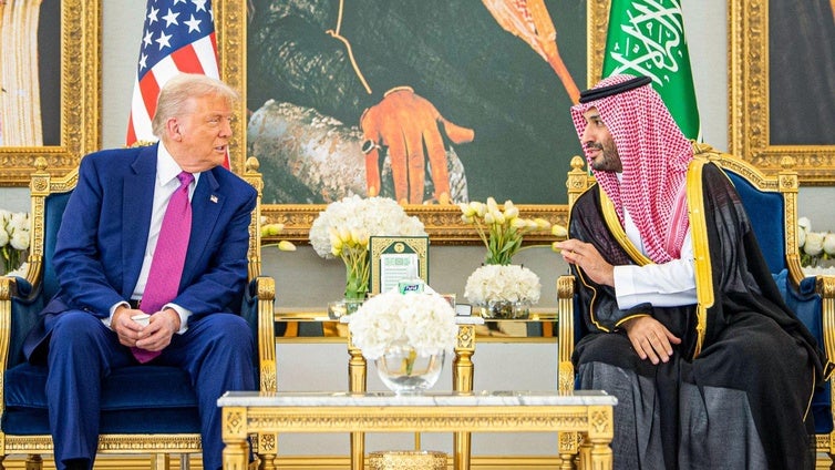 El príncipe heredero, Mohamed bin Salmán junto a Donald Trump.