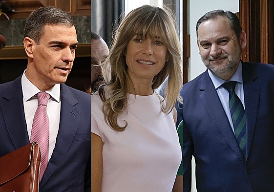 Pedro Sánchez, Begoña Gómez y José Luis Ábalos