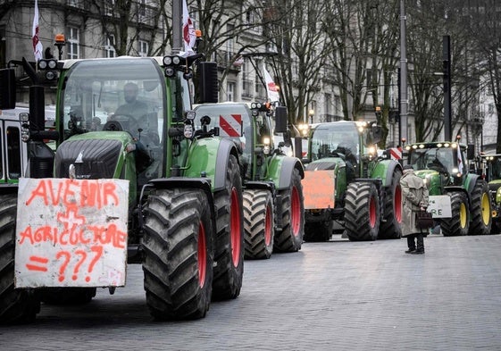 Protesta de agricultores en Francia.