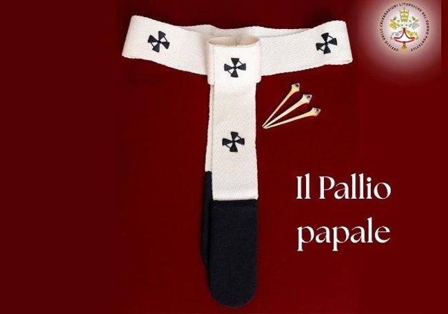 El palio del papa León XIV
