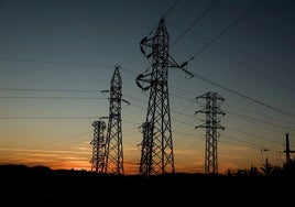 Postes de la luz en la provincia de Málaga.